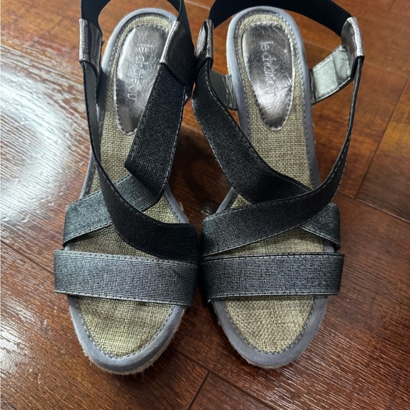 Le Chateau Silver Espadrilles with Metallic Accents - Picture 3 of 5